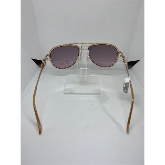 Guess GF0344 28U Aviator Pilot Sunglasses Rose Gold Lavender Lens 56-17-135 *2 - Picture 3 of 7